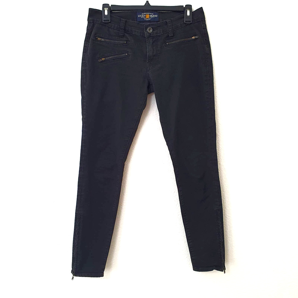 Lucky Brand Dark Wash Zipper Pocket Ankle Skinny Jeans Women's Size 4/27